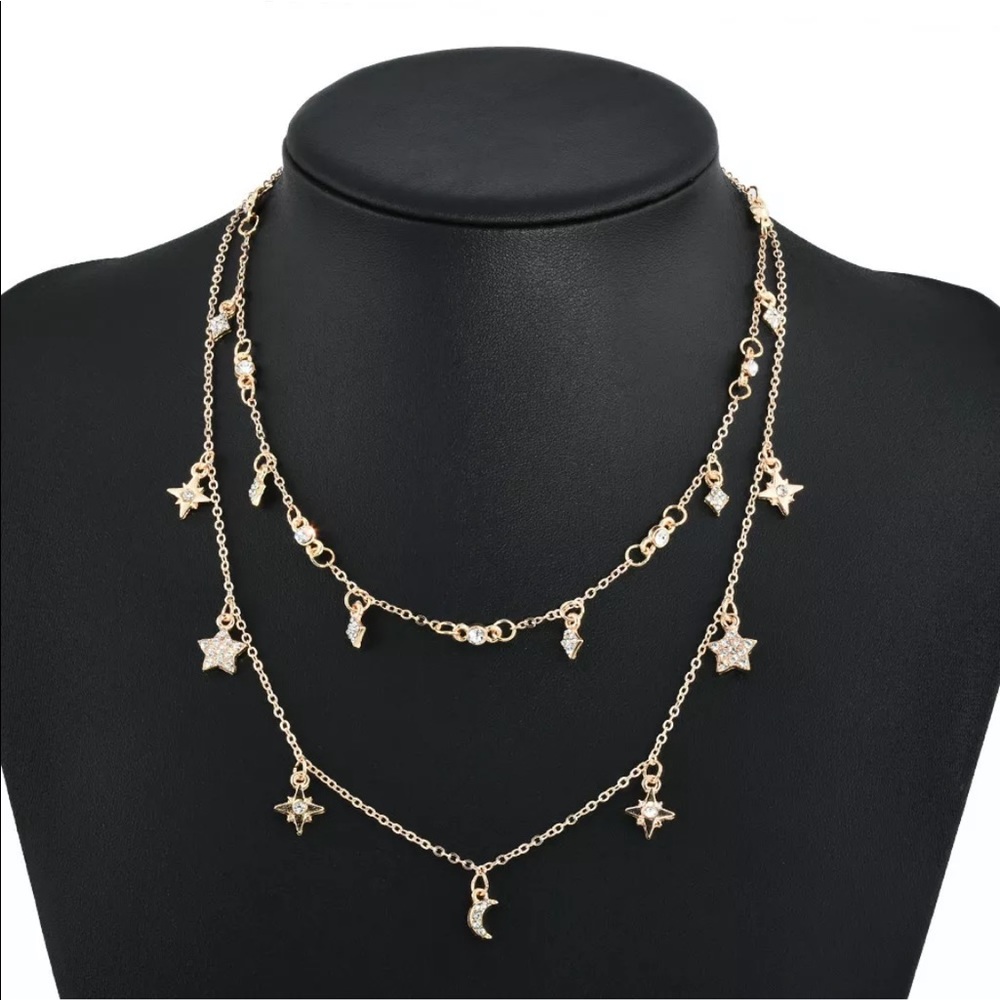 Multilayer Necklace The Stars and The Moon - Picture 2 of 7
